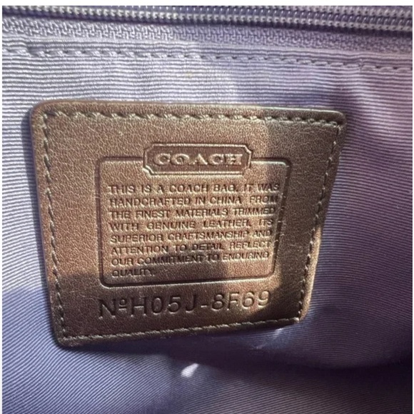 Coach 2005 Signature Patchwork Suede, Leather Canvas Satchel VINTAGE - Picture 8 of 16